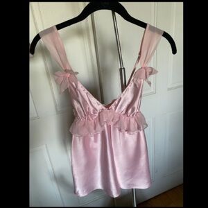 Victoria's Secret Light Pink Satin Top